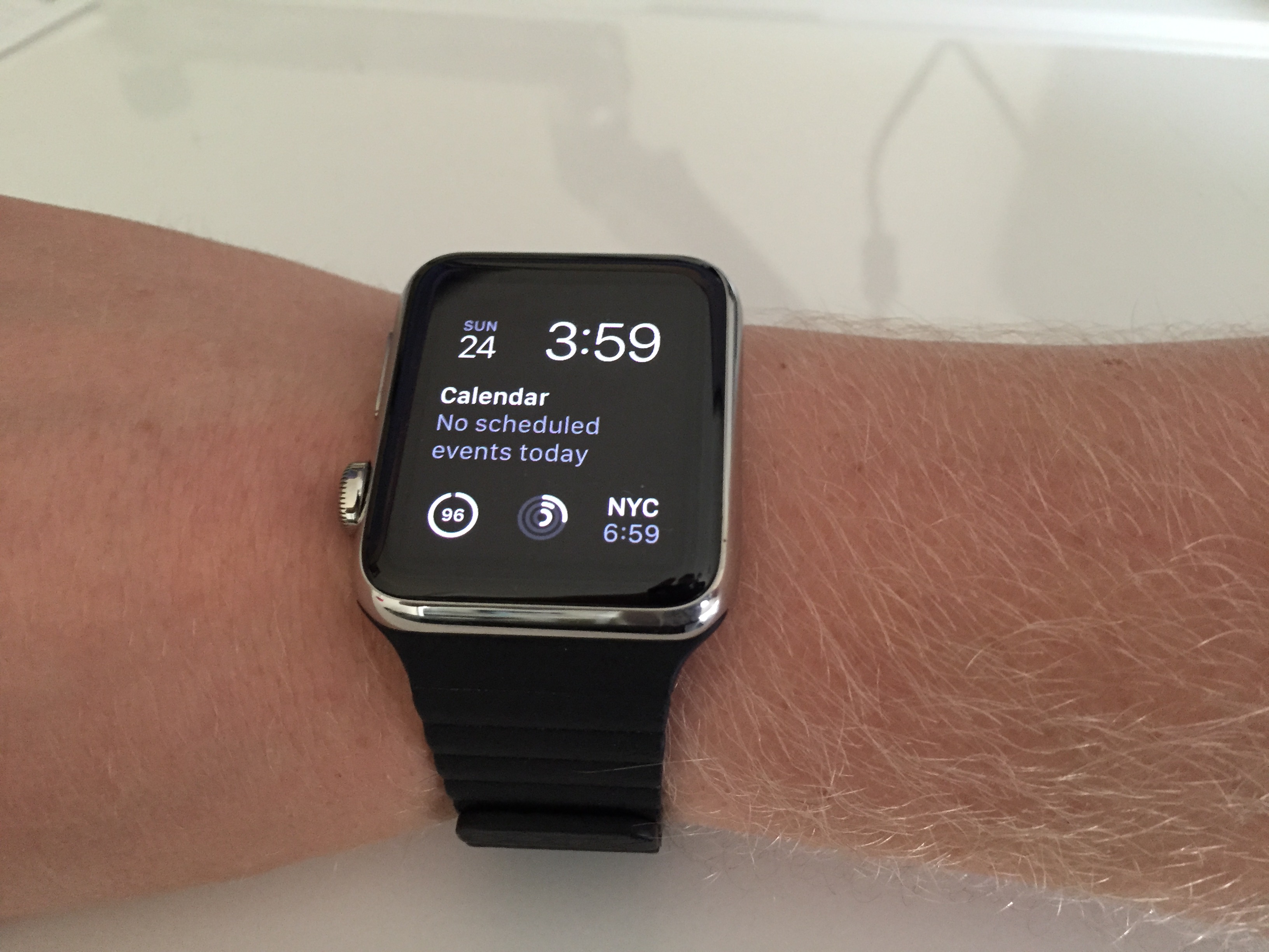 Apple watch steel on sale black